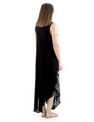 Vestido viscosa crepe sin mangas bw 120 cm