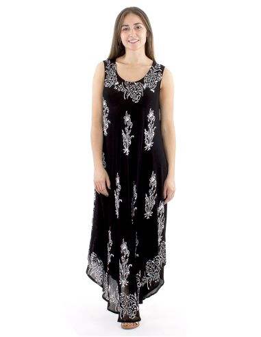 Vestido viscosa crepe sin mangas bw 120 cm