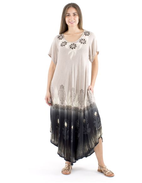 Vestido viscosa crepe mangas cortas sw 120cm