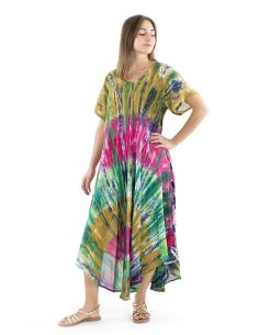 Vestido viscosa crepe mangas cortas sw 120cm