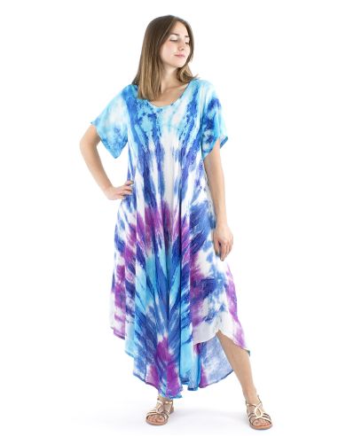 Vestido viscosa crepe mangas cortas sw 120cm
