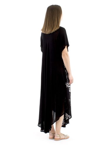 Vestido viscosa crepe mangas cortas bw 120cm
