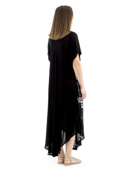 Vestido viscosa crepe mangas cortas bw 120cm