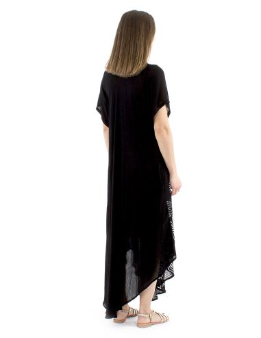Vestido viscosa crepe mangas cortas bw 120cm