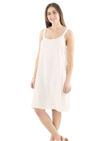 Vestido viscosa liso tirantes anchos