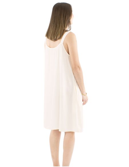 Vestido viscosa liso tirantes anchos