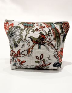 Cartera algodon acolchada poliester zip 24x18cm 2