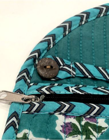 Neceser pequeño de maquillaje plegable algodón acolchado poliester