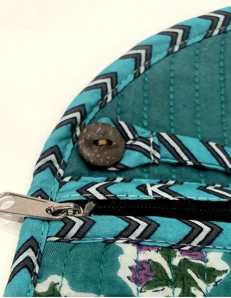 Neceser pequeño de maquillaje plegable algodón acolchado poliester