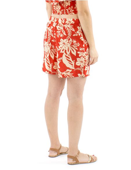 Pantalon corto algodon panneau falda estampado althea