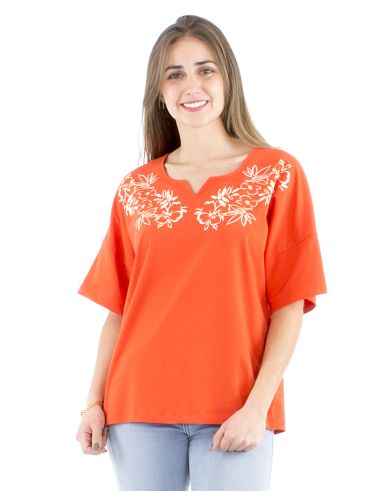 Camiseta 95% algodon 5% elastano estampado plaza