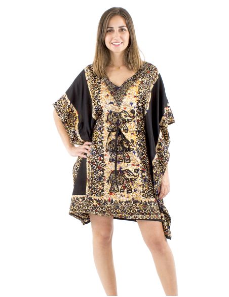 Tunica kaftan poliester90cm elefante print