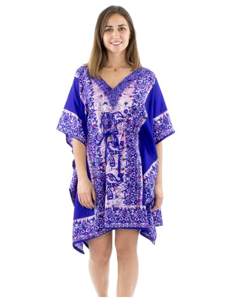 Tunica kaftan poliester90cm elefante print