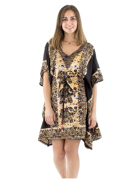 Tunica kaftan poliester90cm elefante print