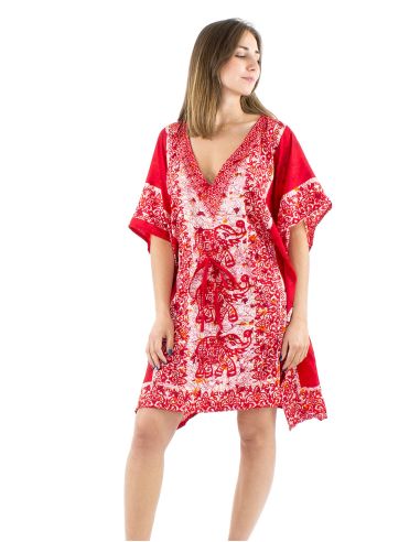 Tunica kaftan poliester90cm elefante print