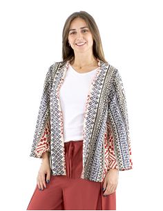 Chaqueta algodon fina abierta block