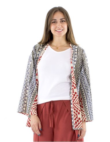 Chaqueta algodon fina abierta block