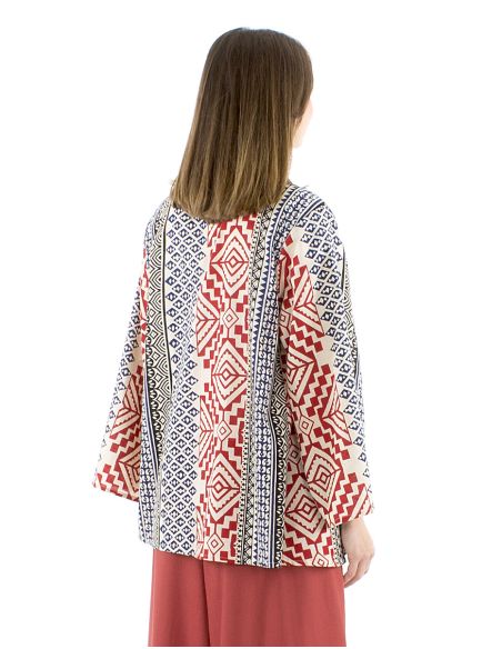 Chaqueta algodon fina abierta block