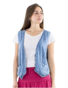 Chaqueta viscosa sw abotonada