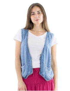 Chaqueta viscosa sw abotonada 2