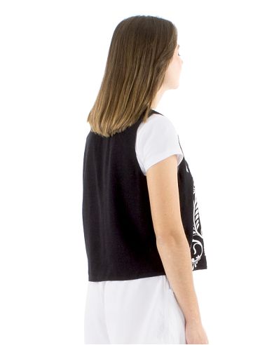 Chaqueta 70% viscosa 30% lino blanco/negro