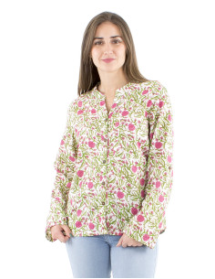 Blusa algodon estampado indio 2