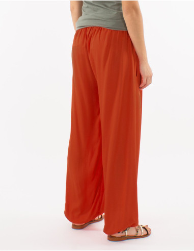 Pantalon liso viscosa