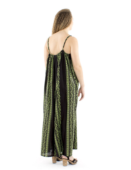 Peto algodon slub negro estampado color