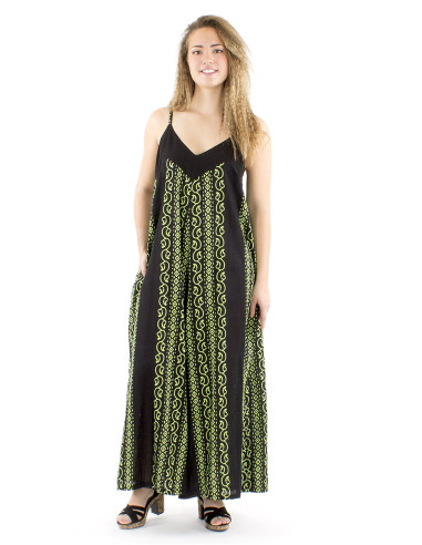 Peto algodon slub negro estampado color