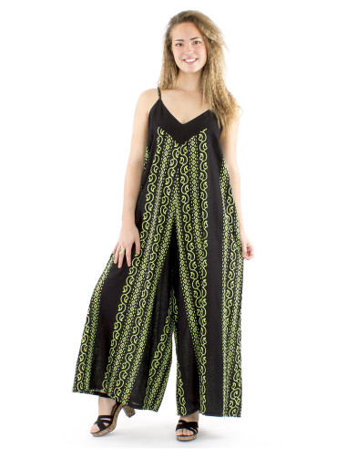 Peto algodon slub negro estampado color