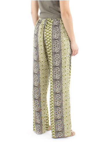 Pantalon algodon block rayas recto estampado 3009