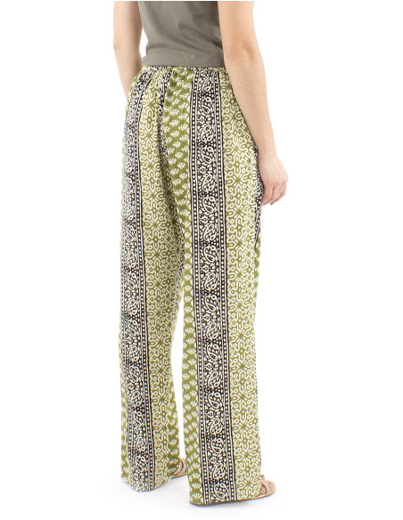 Pantalon algodon block rayas recto estampado 3009