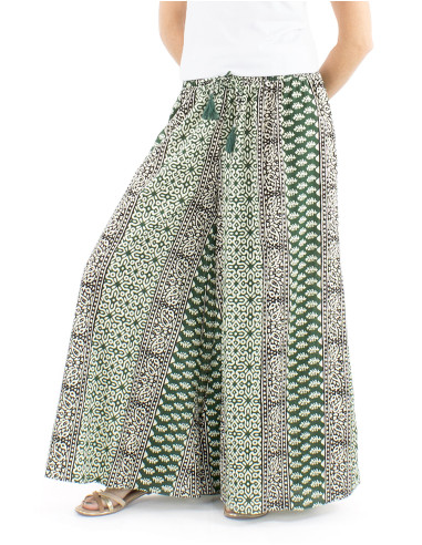 Pantalon algodon block rayas patte def...