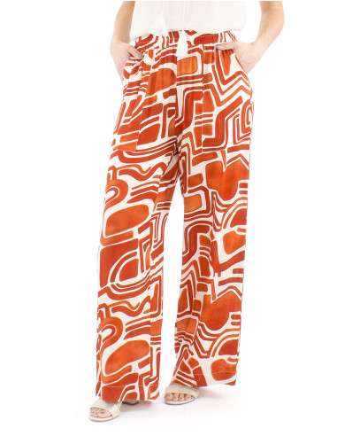 Pantalon viscosa ancho cintura elastica...