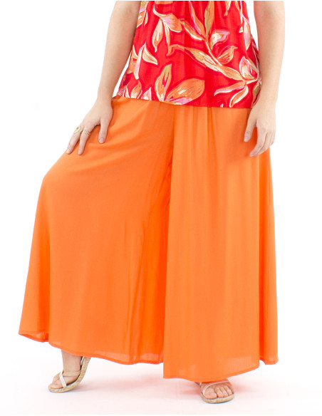 Pantalon viscosa liso muy ancho talla eslastica