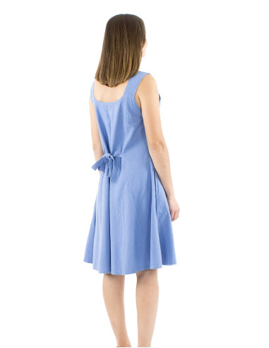 Vestido algodon liso anchos tirantes sw