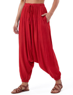 Pantalones harén unisex de...