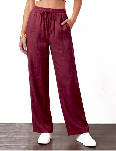 Pantalón de algodón liso SW de entretiempo, corte unisex
