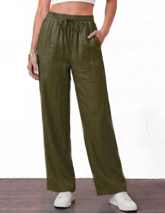 Pantalón de algodón liso SW... 2