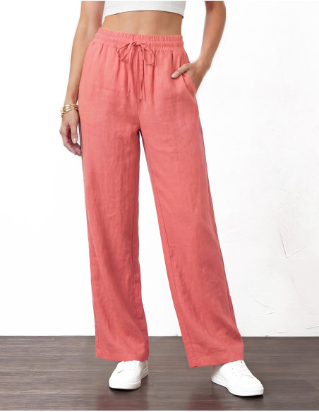 Pantalón de algodón liso SW de entretiempo, corte unisex