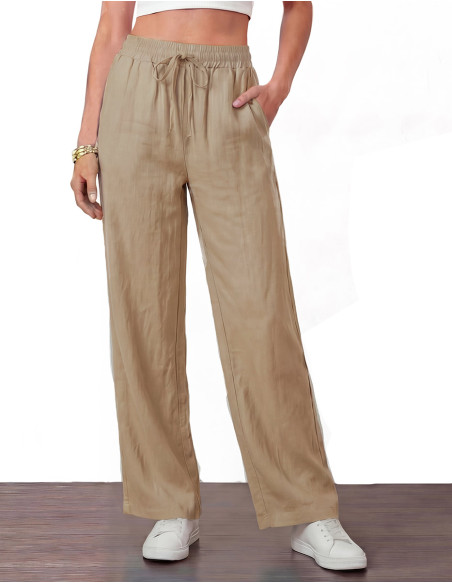 Pantalón de algodón liso SW de entretiempo, corte unisex
