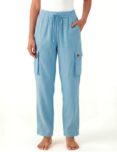 Pantalón de algodón liso SW...