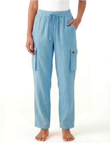 Pantalón de algodón liso SW para entretiempo,...