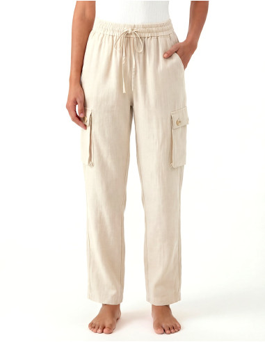 Pantalón de algodón liso SW para entretiempo,...
