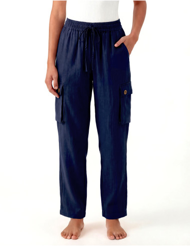 Pantalón de algodón liso SW para entretiempo,...