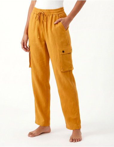 Pantalón de algodón liso SW para entretiempo,...