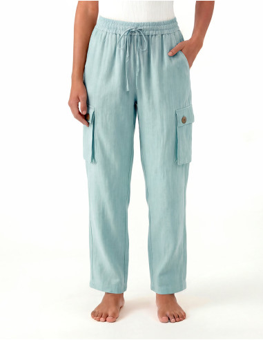 Pantalón de algodón liso SW para entretiempo,...