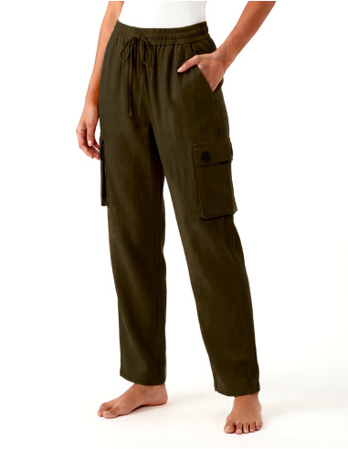 Pantalón de algodón liso SW para entretiempo,...