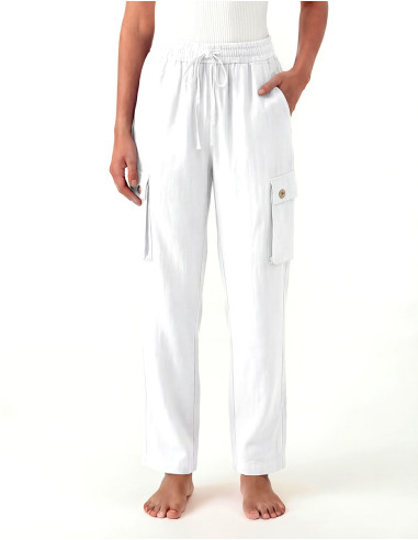 Pantalón de algodón liso SW para entretiempo,...