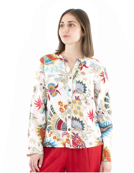 Blusa algodon estampado indio